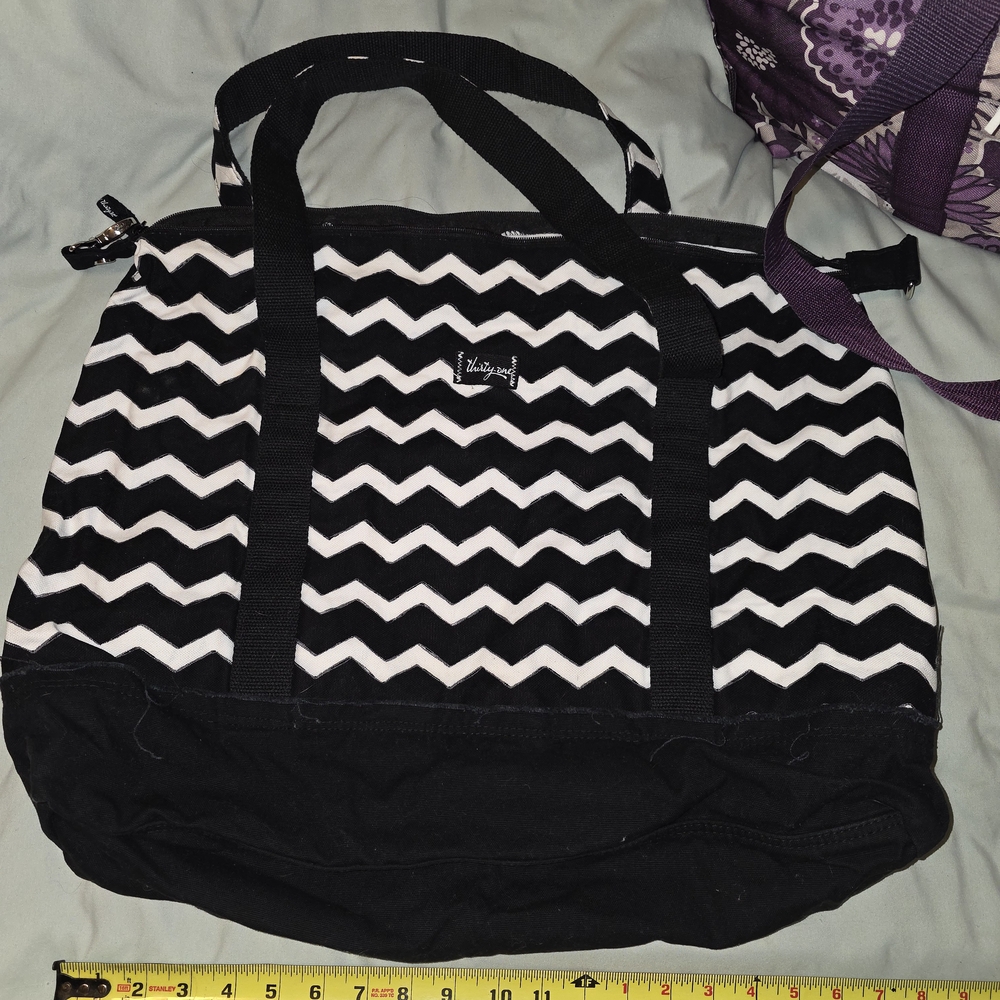 Vera Bradley Black and White Chevron Travel Bag